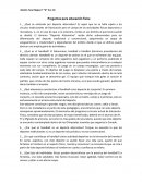 Preguntas para educación física