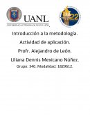 Introducción a la metodología. Actividad de aplicación
