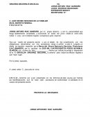 La Contestacion de incidente de alimentos