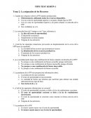 TIPO TEST SESIÓN 1 Tema 2: La asignación de los Recursos