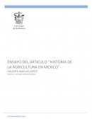 Historia de la agricultura en mexico
