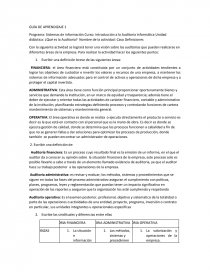 GUÍA DE APRENDIZAJE 1 Auditoria informatica. Página 1