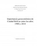 Geoeconomía de Ciudad Bolívar