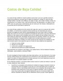 Costo de baja Calidad