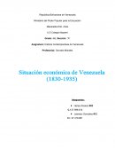 La Economia de Venezuela 1830-1935