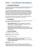 El procedimiento administrativo - Actividad