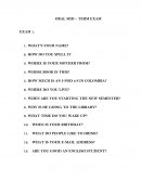 ENGLISH PERSONAL INFORMATION EXAMS