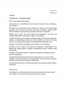 Conferencia: “La Epistemología”.