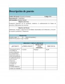 Formato descripcion de puesto