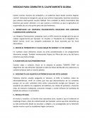 MEDIDAS PARA COMBATIR EL CALENTAMIENTO GLOBAL