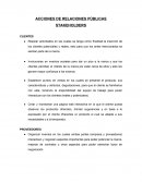 Acciones de relaciones públicas Stakeholders