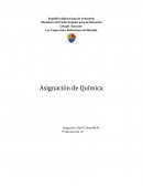 Asignación de Química. trabajo