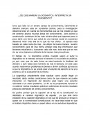 De que manera la dogmatica interpreta un fragmento?