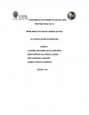 PROBLEMAS ETICOS DEL MUNDO ACTUAL: ACTIVIDAD DE METACOGNICION