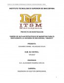 DISEÑO DE UN PLAN ESTRATEGICO DE MARKETING PARA EL RESTAURANTE LA HACIENDA DE MACUSPANA, TABASCO