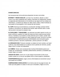 LAS ADICCIONES. CONSECUENCIAS. Página 3