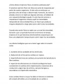 ¿Cómo afecta el ejercicio físico al sistema cardiovascular?