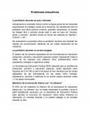 Problemas educativos: La profesión docente es poco valorada