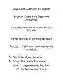 Calibrracion de equipo de laboratorio