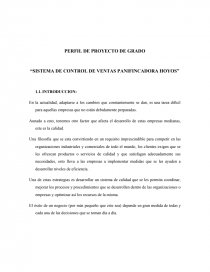 SISTEMA DE CONTROL DE VENTAS PANIFINCADORA HOYOS. Página 1