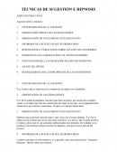 TÉCNICAS DE SUGESTIÓN E HIPNOSIS