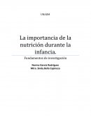La importancia de la nutrición durante la infancia