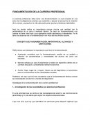 FUNDAMENTACIÓN DE LA CARRERA PROFESIONAL