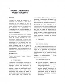 Ejemplo de Informe prueba de flexión. Página 1