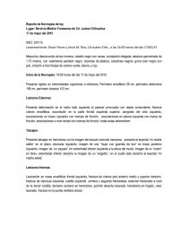 Reporte de Necropsia de ley.. Página 1