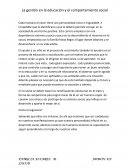 La gestión en la educación y el comportamiento social