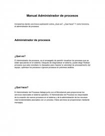 Manual Administrador de procesos. Página 1