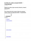 Gestion de archivos desde Basic