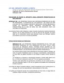 LEY DEL IMPUESTO SOBRE LA RENTA.