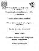 Lingüística moderna europea vs lingüística moderna norteamericana