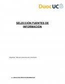 SELECCIÓN FUENTES DE INFORMACION