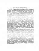 La carta de Jamaica de Libertador Simón Bolívar