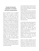 Estado de Derecho Legislativo vrs Estado Derecho Constitucional