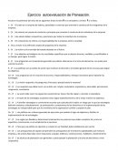 Ejercicio autoevaluación de Planeación