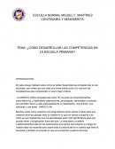 Cómo desarrollar las competencias en la escuela primaria?