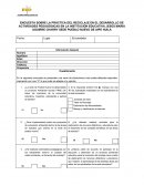 ENCUESTA SOBRE LA PRÁCTICA DEL RECICLAJE EN EL DESARROLLO DE ACTIVIDADES PEDAGÓGICAS