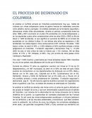 EL PROCESO DE DESMINADO EN COLOMBIA
