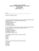 Examen de ciencias naturales 4º Curso