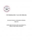 SEMINARIO INVESTIGACIÓN I QUE PRESENTA: JORGE ELISEO SIMON JOURDAN.