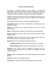 Pasos para elaborar un desarrollo sustentable. Página 1