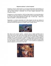 Reporte de película La Otra Conquista. Página 1
