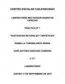 PRÁCTICA Nº 1 “SUSTANCIAS NATURALES Y SINTÉTICAS”