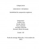 Laboratorio 1 de Química Solubilidad de compuestos orgánicos
