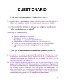 COSTOS. Explica el concepto valor económico de un cliente. Página 1