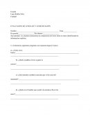 EVALUACION DE LENGUAJE Y COMUNICACIÓN