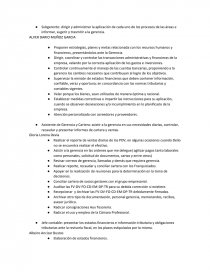 Roles y funciones. dirigir y administrar la aplicación de cada uno de los procesos de las áreas e informar, sugerir y trasmitir a la gerencia.. Página 1